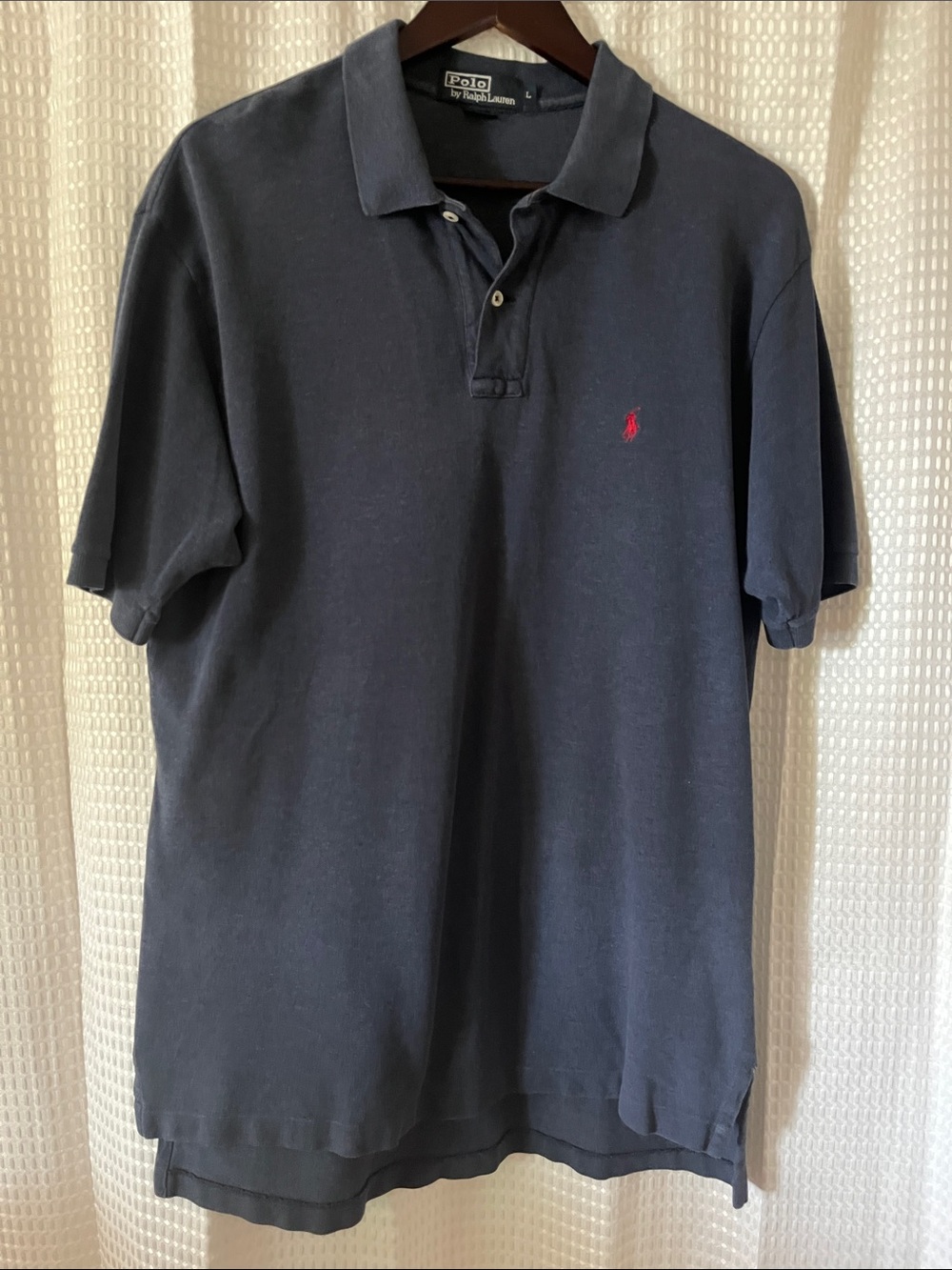Polo by Ralph Lauren Blue Polo Shirt Cotton Pony Logo Short Sleeve Men's L